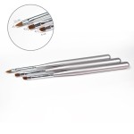 Set di pennelli per nail art a 3 pezzi con punta (sintetico)