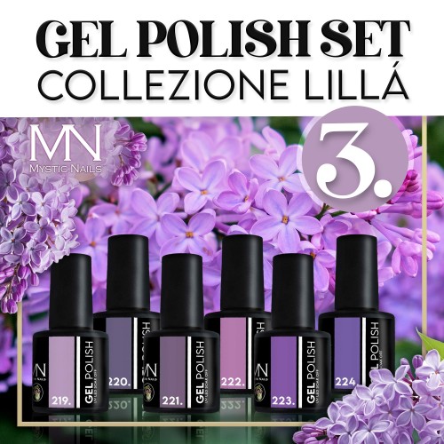 Gel Polish Set 03 - Collezione Lillá - 6 pz x 6ml