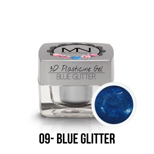 3D Plastilina Gel - 09 - Blue Glitter - 3,5g