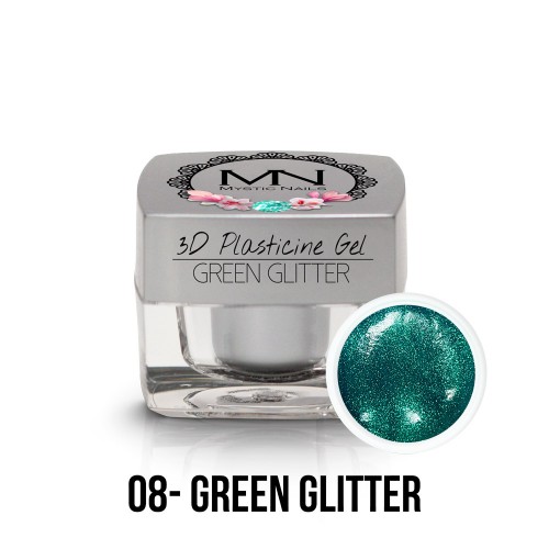 3D Plastilina Gel - 08 - Green Glitter - 3,5g