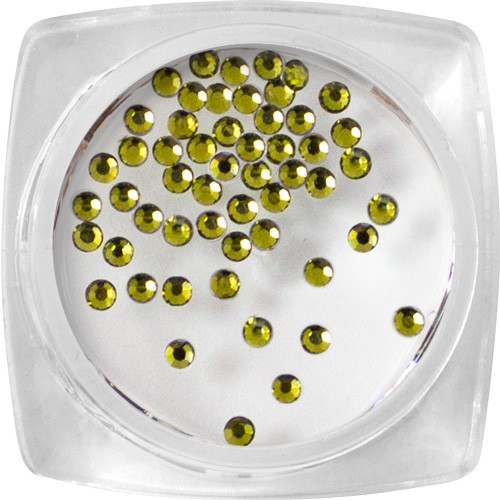 Pietre Crystal - verde oliva, SS4 - 50 pz/ barattolo