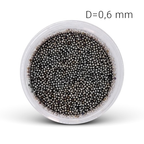 Perle di Metallo - nero (0,6 mm)