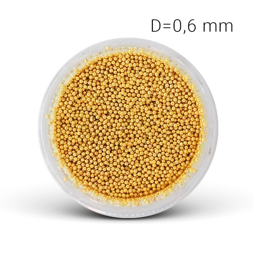 Perle di Metallo - oro(0,6 mm)