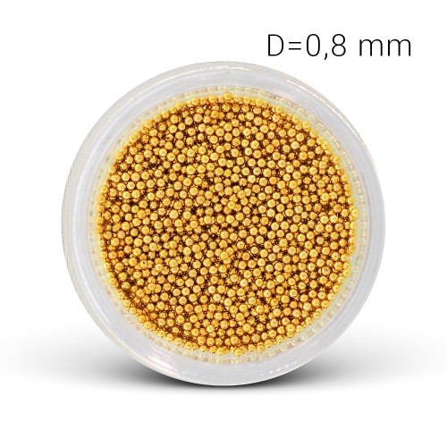 Perle di Metallo - oro (0,8 mm)