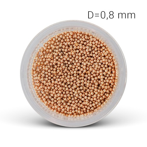 Perle di Metallo - rosato-oro (0,8 mm)