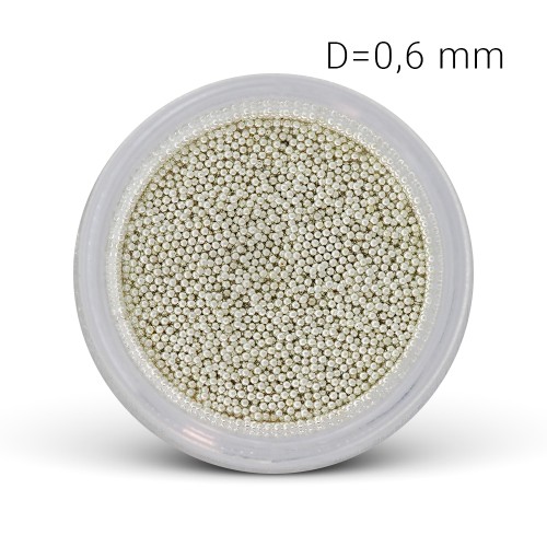 Perle di Metallo- argento(0,6 mm)