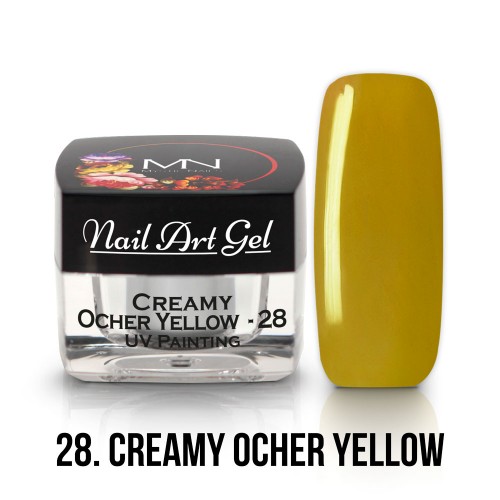 UV Nail Art Gel- 28 - Creamy Ocher Yellow - 4g