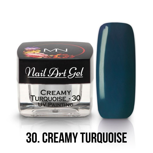 UV Nail Art Gel- 30 - Creamy Turquoise - 4g