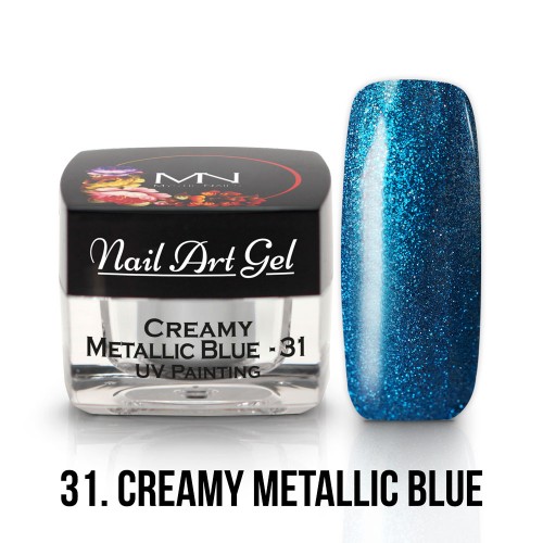 UV Nail Art Gel- 31 - Creamy Metallic Blue - 4g