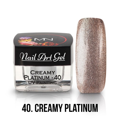 UV Nail Art Gel - 40 - Creamy Platinum - 4g
