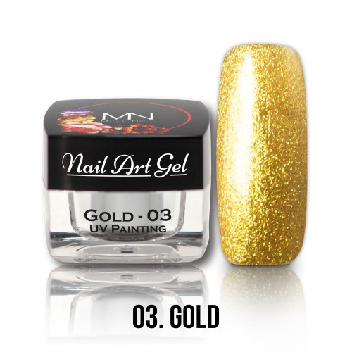 UV Nail Art Gel- 03 - Gold - 4g
