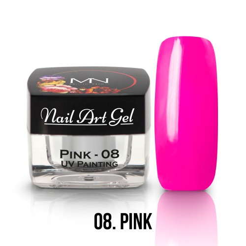 Nail Art Gel- 08 - Pink (HEMA-free) - 4g