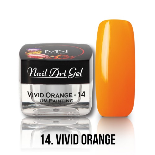 Nail Art Gel- 14 - Vivid Orange (HEMA-free) - 4g