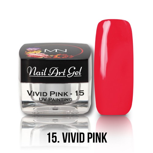 UV Nail Art Gel- 15 - Vivid Pink - 4g