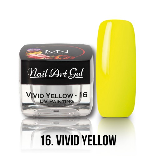 UV Nail Art Gel- 16 - Vivid Yellow - 4g