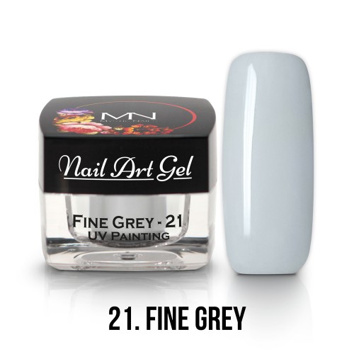 Nail Art Gel- 21 - Fine Grey (HEMA-free) - 4g