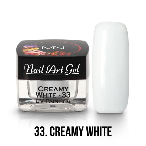 Nail Art Gel - 33 - Creamy White (HEMA-free) - 4g