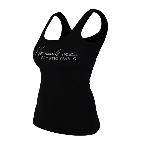 Mystic Nails Glamour Black Top - Big Logo - L