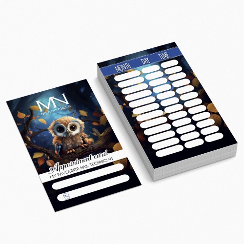 Biglietto per appuntamenti Inglese - 01 - Gufo (25 pz/set)