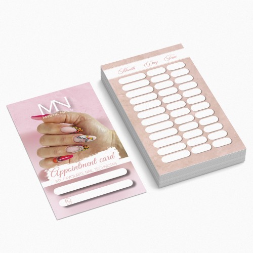 Biglietto per appuntamenti Inglese - 03 - Unghie a Farfalla (25 pz/set)