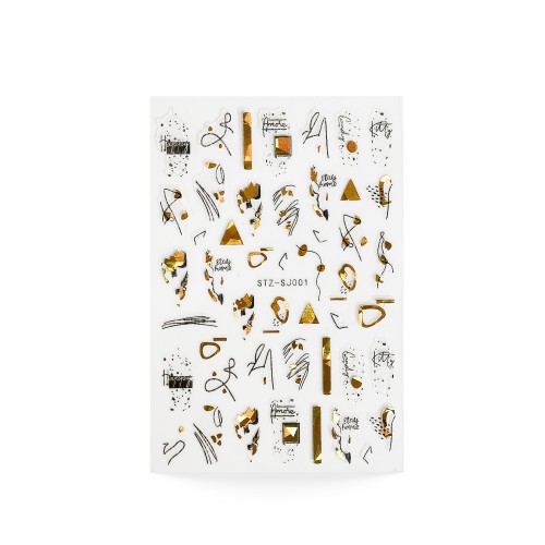 Adesivo per unghie - Motivo dorato