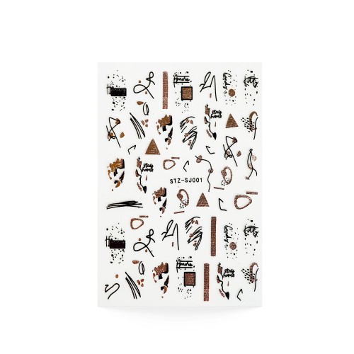 Adesivo per unghie - Motivo oro rosa