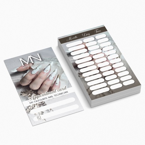 Biglietto per appuntamenti Inglese - 01 - Fiori bianchi (25 pezzi/set)