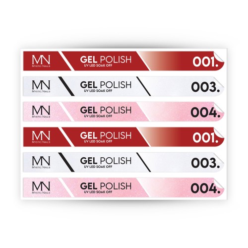 Tip Stick Gel Polish Sticker - 001-004