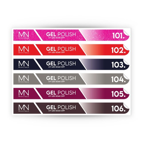 Tip Stick Gel Polish Sticker - 101-106