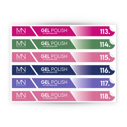 Tip Stick Gel Polish Sticker - 113-118