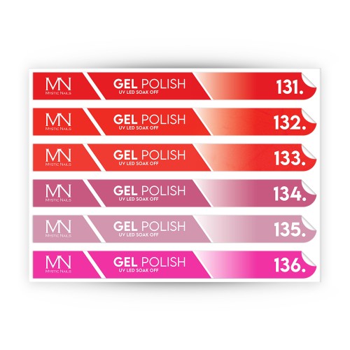 Tip Stick Gel Polish Sticker - 131-136