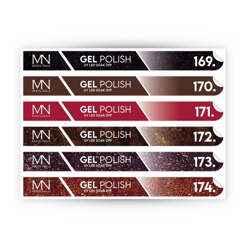 Tip Stick Gel Polish Sticker - 169-174