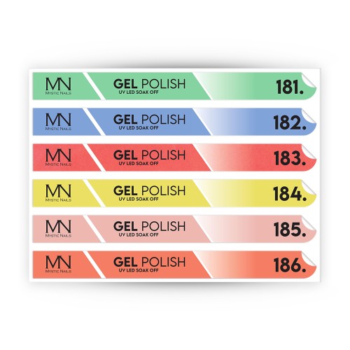 Tip Stick Gel Polish Sticker - 181-186