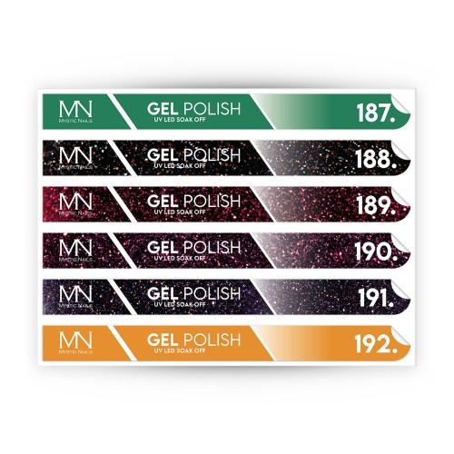 Tip Stick Gel Polish Sticker - 187-192