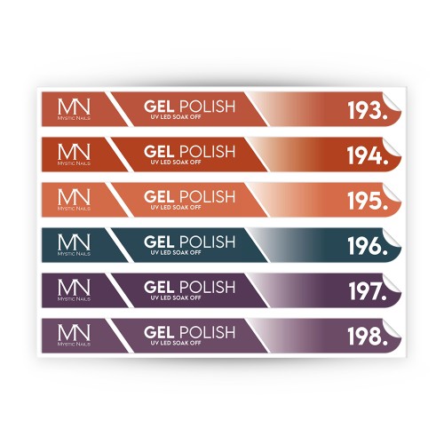 Tip Stick Gel Polish Sticker - 193-198