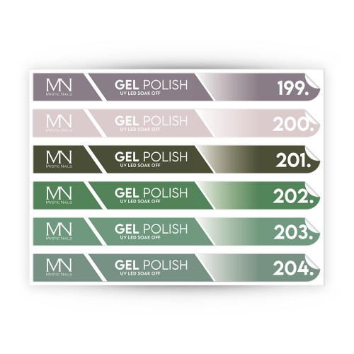Tip Stick Gel Polish Sticker - 199-204