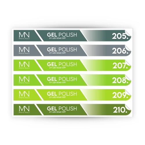 Tip Stick Gel Polish Sticker - 205-210
