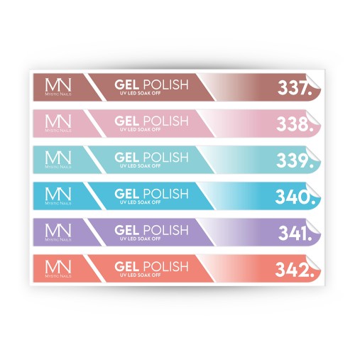 Tip Stick Gel Polish Sticker - 337-342