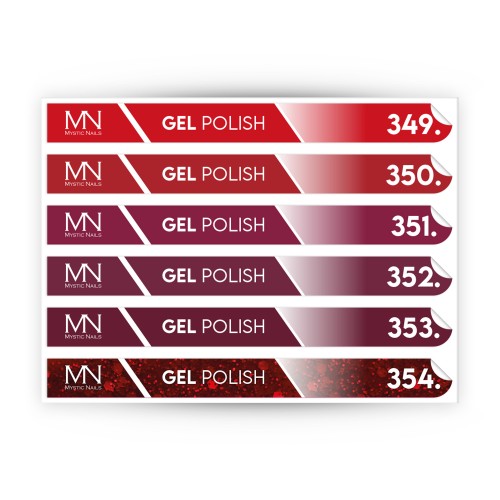 Tip Stick Gel Polish Sticker - 349-354