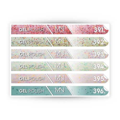 Tip Stick Gel Polish Sticker - 391-396