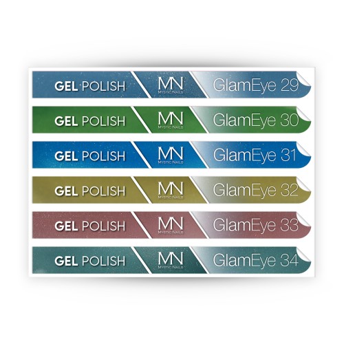 Tip Stick Gel Polish Sticker - GlamEye 29-34
