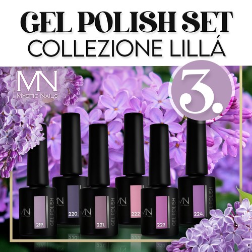 Gel Polish Set 03 - Collezione Lillá - 6 pz x 6ml