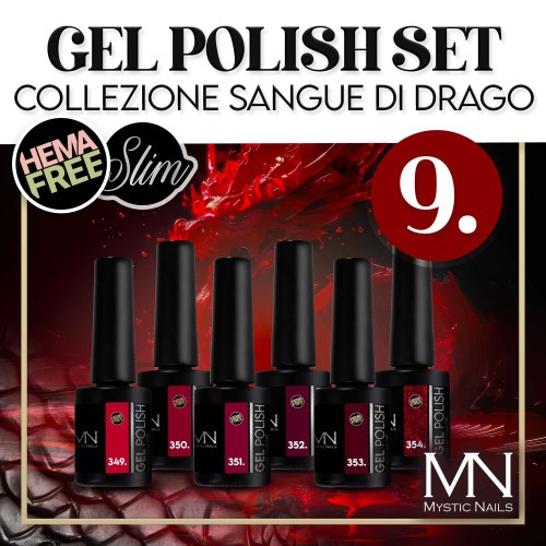 Gel Polish Set 09 - Sangue di Drago (HEMA-free) - 6pz x 6ml