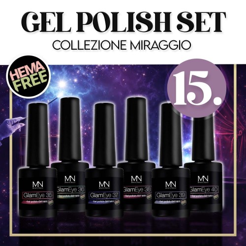 Gel Polish Set 15 - Miraggio (HEMA-free) - 6 pz x 6ml