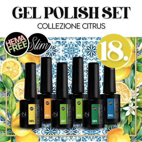 Gel Polish Set 18 - Collezione Citrus (HEMA-free) - 6 pz x 6ml