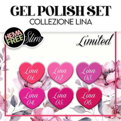 Gel Polish Set - Lina (HEMA-free) - 6 pz x 6ml - Limitato