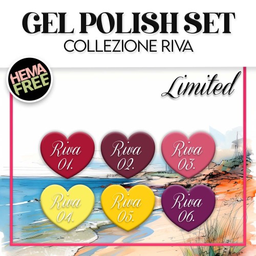 Gel Polish Set - Riva (HEMA-free) - 6 pz x 6ml - Limitato