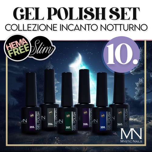 Gel Polish Set 10 - Incanto Notturno (HEMA-free) - 6 pz x 6ml