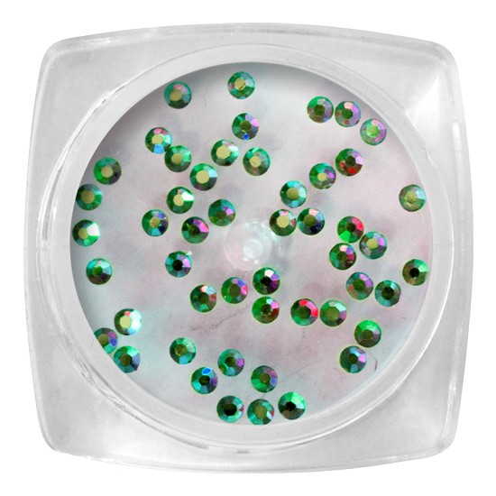 Pietre Crystal - verde chiaro, Ologramma SS4 - 50 pz/ barattolo
