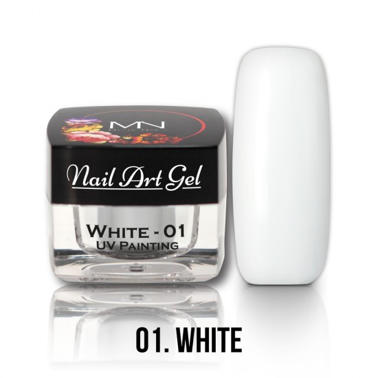 Nail Art Gel- 01 - White (HEMA-free) - 4g